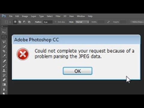 Сообщение об ошибке, вылетающее на английском языке в Adobe PhotoShop